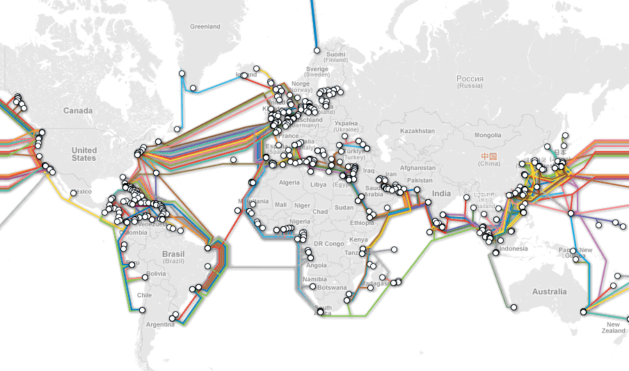 Internet cable map.